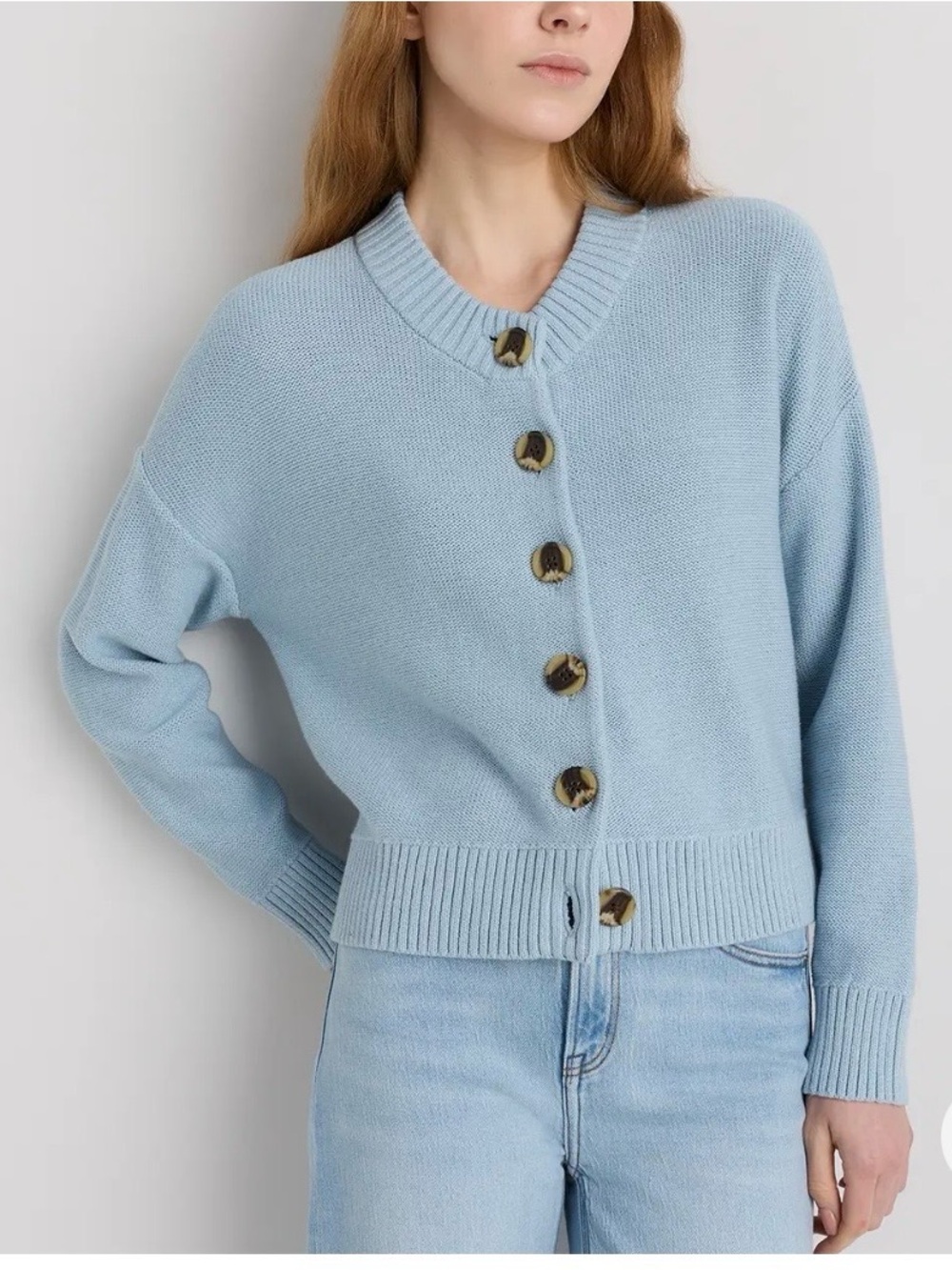 Quince Organic Cotton Cropped Cardigan